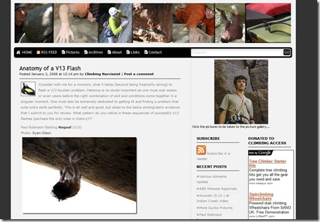 Updated Climbingnarc.com design