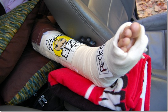 Mrs. Narc's busted ankle