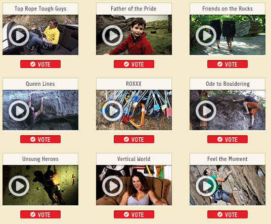 The 9 entries in the 2010 Reel Rock Filmmaking Competiton